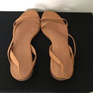 Madewell Heidi Sandal in Nude Leather